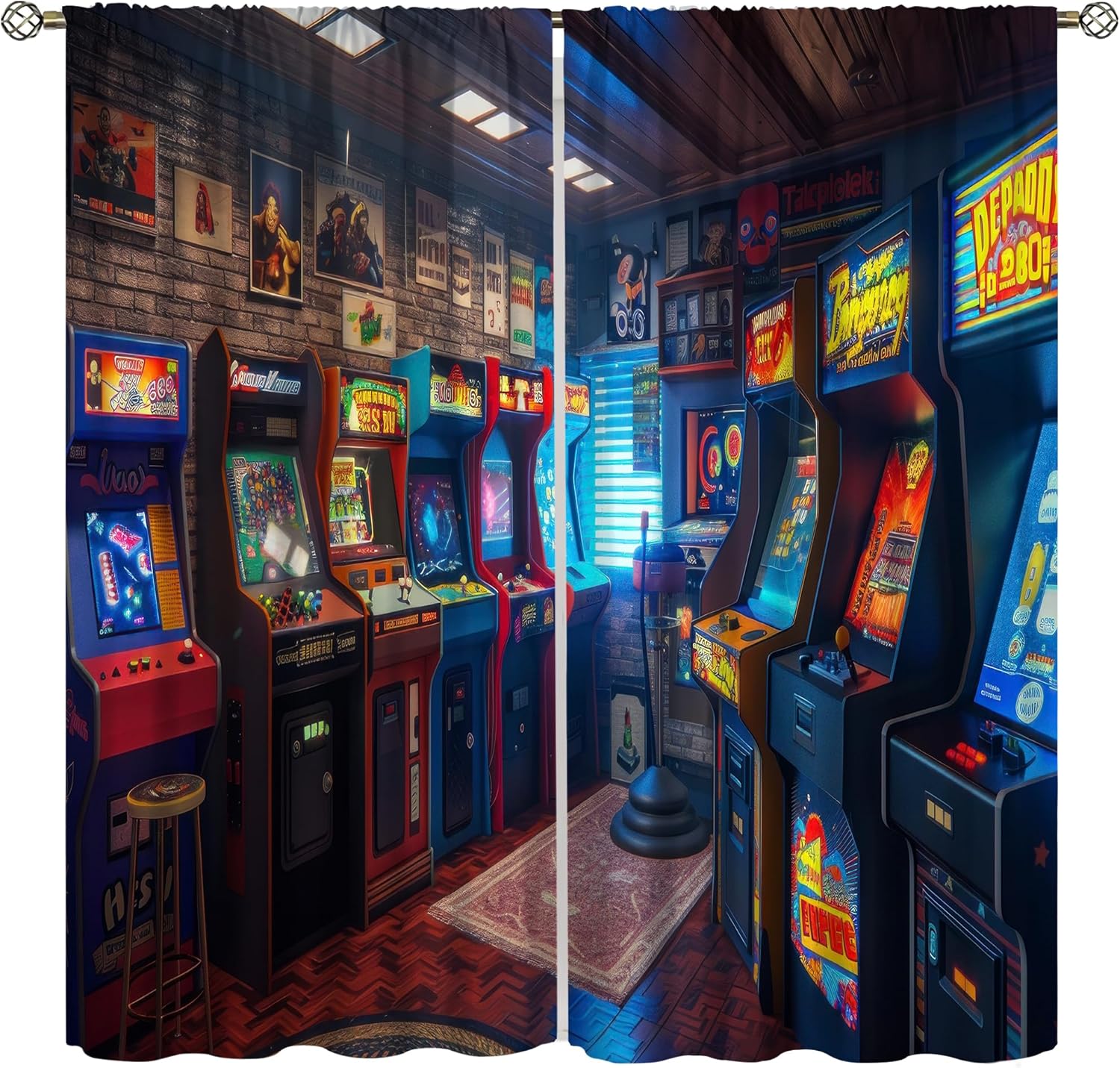 Retro Gaming Youtube - Arcade-verduisteringsgordijnen uit de jaren 90 Glow