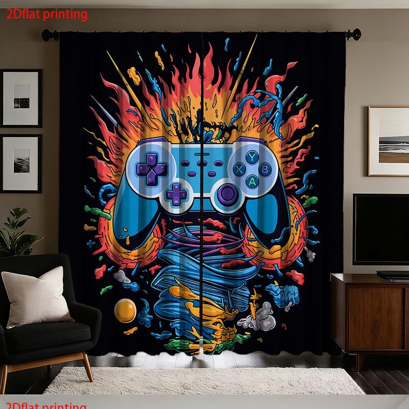 Retro Gaming Youtube - Retro Gaming Controller Gordijnen Popcultuur Videogame