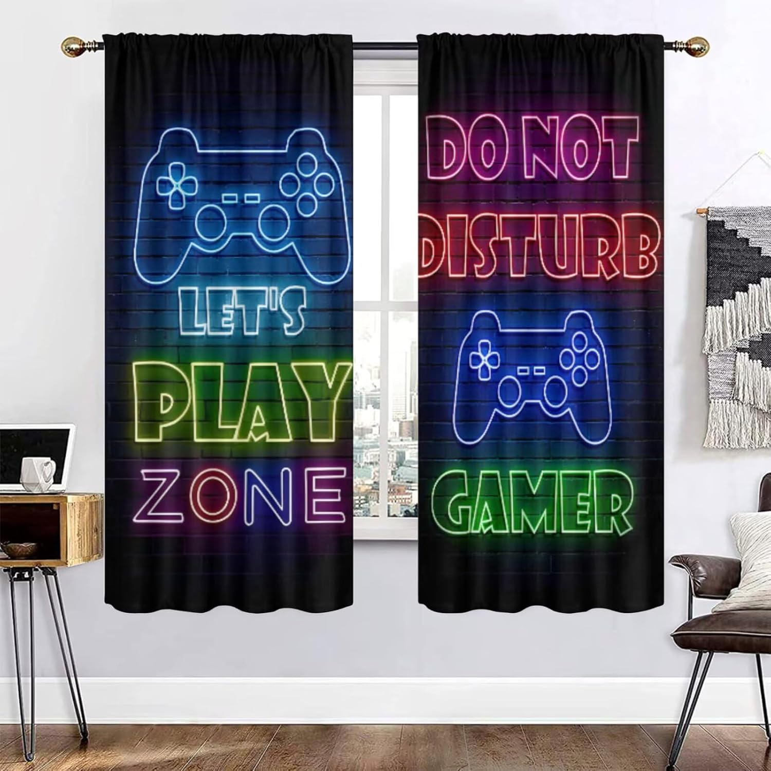 Gaming Gamer Gordijngordijnen  - Retro Gaming Youtube recensie en prijs