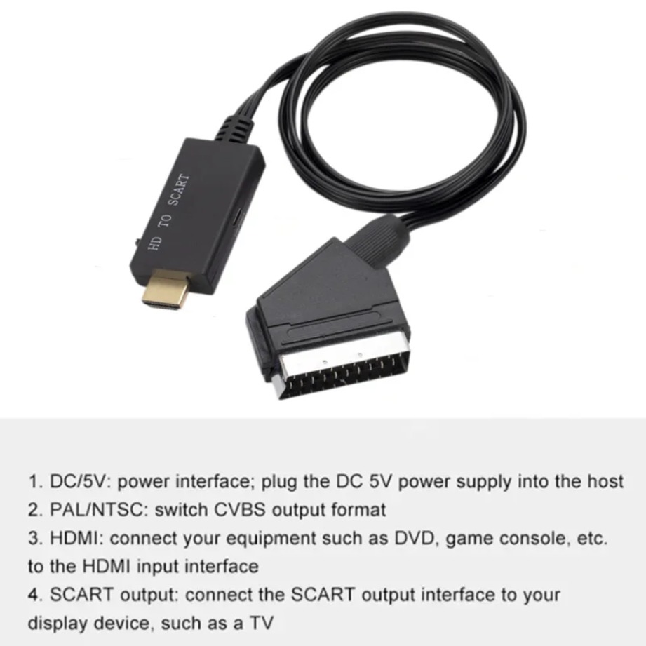 HDMI-compatibele naar SCART-co - Scart To Hdmi recensie en prijs