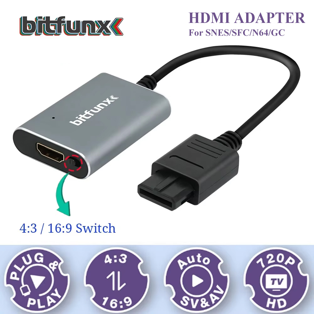 Bitfunx 720P Svideo/AV naar HD - Retro Gaming N64 recensie en prijs