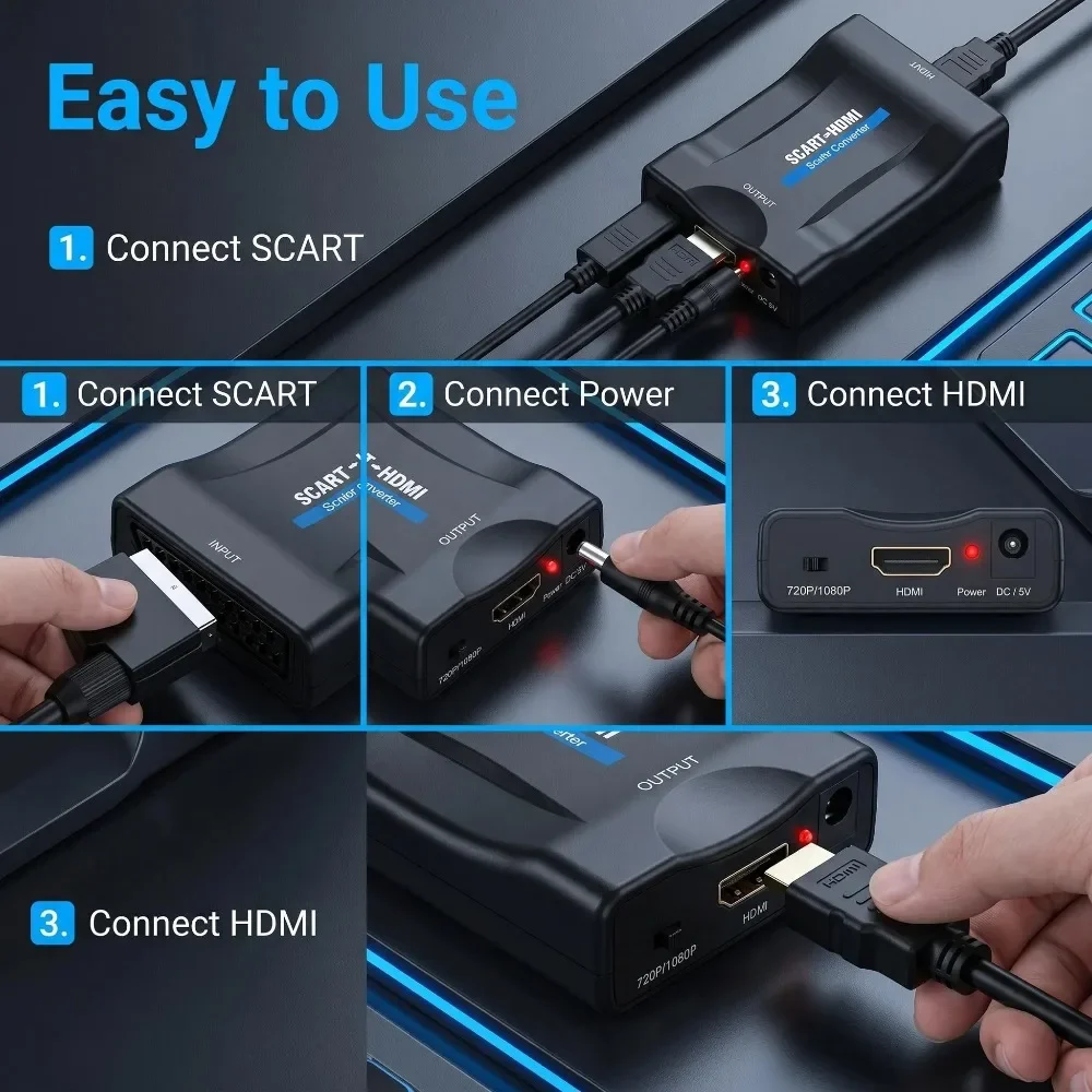 Converteradapter met USB-kabel - Scart To Hdmi recensie en prijs