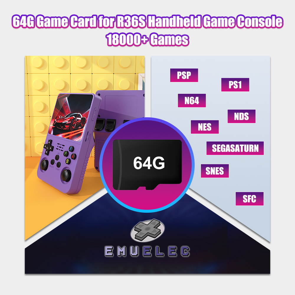 64G Game TF-kaart voor R36S Vi - Retro Gaming N64 recensie en prijs